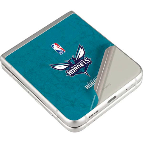 NBA Charlotte Hornets Distressed Galaxy Z Flip3 5G Skin